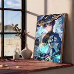 원신 각청 노엘 벤티 호두 감우 만화방  pc방 장식 포스터 굿즈 Genshin Impact Wanderer 홈 거실 침실 바 카페 아트 : 고릴라나가사키