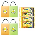 어린이집 생일선물 답례품 선물세트 포장 손에 묻지 않는 노랑병아리크레용 12색 4세트 : 벽산모다