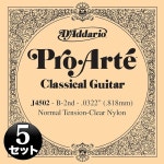 D&#x27;Addario 다다리오 클래식 기타 용 장미 현 프로 아르테 B-2nd J4502 5개 세트 국내 : jp street shop