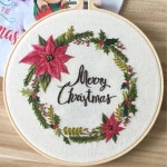 DIY 인테리어 패키지 프랑스자수 크리스마스형 X-Mas 리스 : 이선상점32