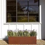 플랜터 플랜트박스 녹슨 철제 코르텐강 모양 대형 화분 정원 B. 40x40x45 cm : 따뜻한형제들