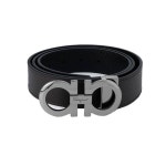 살바토레 페라가모 페라가모 67 5542 0689112 (675542 689112) 간치니 블랙 다크브라운 양면 벨트 270609 1282130 : 밀레니즈