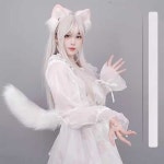 여우 꼬리 분장 소품 움직이는 제품 전동 구미호 코스튬 코스프레 전동구미호 1. 꼬리 분홍/흰색 전동 40cm : 에이에이치에스