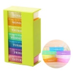 옆으로 뽑아쓰는 무지개 알약케이스 서랍형 요일 약통 : 다말