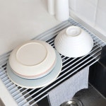 주방 물빠짐 실리콘 매트 식기 건조 방수 세척 간편 롤타입 위생 논슬립 : 부에나비다 스토어