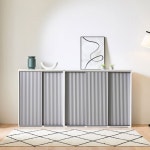 가구산책 높은 템바보드 슬라이딩 수납장 2000 H7058 : 이와샘