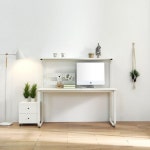 가구산책 스틸 책상 서랍세트 선반형 1500 H2580 : 이와샘