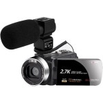 캠코더 비디오 카메라 30MP 터치스크린 16배 스트리밍 사진 촬영용 디지털 레코더 HD Dv03 마이크 : 케이엠칠디