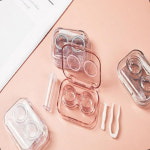 렌즈통 렌즈 보관함 투명 하드렌즈 집게 여행용 소프트 : 시냅스 3호점