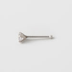 실버 925 큐빅 피어싱 초미니 코찌 코피어싱 얇은 0.8mm : 핑크로켓