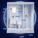 컨테이너화장실 야외 정문 A. 1.2m x 1m x 2.15m 옆문 화, A. 증기 없음 : 우리곁에제니글로벌
