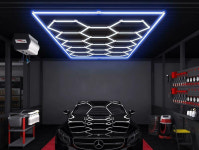 세차장 벌집 조명 천장 작업장 육각형 램프 광택샵 샵 주차장 광택 벌집조명 실내세차장 : 네번째깡지공간