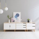 2단 거실장 세트 서랍장 수납장 TV다이 2100 티비장 : 플마상점