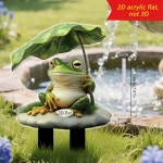 동물 야외 장식 평면 아크릴 정원 지면 플러그 큰 눈 개구리 다람쥐 고슴도치 조각상 1. SCD618 13.4x20cm : 딜리벌월드8호점