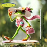 동물 야외 장식 평면 아크릴 정원 지면 플러그 큰 눈 개구리 다람쥐 고슴도치 조각상 1. SCD618 13.4x20cm : 딜리벌월드8호점