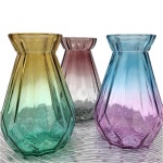 그라데이션 크리스탈 미니 유리 화병 꽃병 인테리어소품 : 한판샵