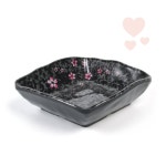 사각 매화무늬 반찬접시 일식종지 와사비종지 업소용접시 소스볼 : 김포상점