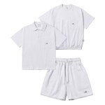 국내매장판 SLIT STUDIO SET 레터링 포켓 반팔티 or 버튼 카라 PK 스웨트 셔츠 쇼츠 세트 멜란지 그레이 270394 라운드 포켓 스웨트 셔츠... 