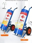 LPG 가스통 운반카 수레 질소통 구루마 대차 구르마 두꺼운 산소통 조용한 바퀴 더블 체인 : 외쿡마트