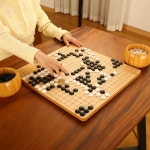 바둑판 세트 학생 교육 초보자 성인 나무 노인정 경로당 휴대용 취미 대나무 판 : 은하수상사2030