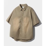 DIMITRI BLA ASI 에센셜 바이오워싱 코튼 반팔 셔츠_베이지 900138 : 최고여섯