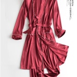 남성 실크 가운 극세사 사계절 세트 A. H6101 먼지재 가운반바지, A. 170cm L : 서앤우