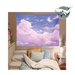 포근한 초승달 커튼 패브릭 바란 디자인 대형 가리개천 : 사과내부