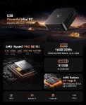 KAMRUI 미니 PC 라이젠7 PRO 16GB DDR4 512GB SSD USB C 트리플 4K WiFi6 블루투스5.2 : 섬이픽