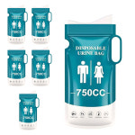 휴대용 소변봉투 6개 1세트  장거리 여행용 이동식 화장실 간이 화장실 남여 공용 : 팔로트렌