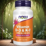 나우푸드 비타민 D-3 & K-2 1000 IU/45mcg 120 베지캡슐 : 마켓타카푸나