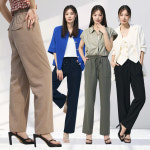 메시제이 올데이 팬츠 4종 여름 세미와이드 밴딩 슬랙스 빅사이즈 30대 여성 결혼식하객룩 : 바네사리찌