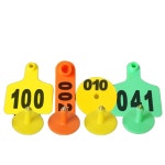 양 염소 이표 귀표 농장 개체 인식표 번호 A. 양 오렌지색과 단어들 숫자 부분에 메시지 : 쇼핑메이트샵