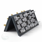 MLStore 접이식 자석 체스 32x32cm 골드 실버 보드게임판 : MoonLeaf