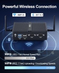 HISTTON 미니 PC N100 인텔 앨더 레이크 8GB 256GB 팬리스 윈도우11 프로 WiFi6 듀얼 LAN 4K 트리플 디스플레이 : 섬이픽