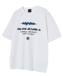 슈퍼노바 번개 레터링 반팔티 (화이트) : 주식회사 코즈코리아