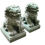 미니 해태 해치 조각상 돌조각 인테리어 소품 2개 : 전주자연