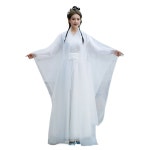 여성 흰색 소복 공연 드레스 중국 전통 댄스 공연 복 화이트 S : 천리안구매대행