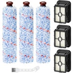 Bissell CrossWave Pet Pro 1785 2306 시리즈 진공 청소기용 크로스웨이브 교체 부품, 1868 다중 표면 브러시 롤 3개 + 1866 필터 3개... 