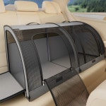 애견 이동장 강아지 켄넬 고양이 반려견 뒷자리 차량용 가방 제품 트렁크 휴대용 접이식 접이식 자동차 케이지100x50x50cm 화장실은 포함되지... 