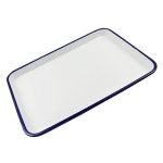 법랑트레이 그라탕 바트 오븐 베이킹 도자기 접시 18x26 에나멜 쟁반 : 모네다