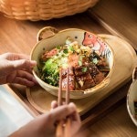면기 우동 그릇 우동그릇 라면 덮밥 냉면 국수 비빔밥 짬뽕 짜장면 일본 도자기 세라믹 더블 이어 돌 냄비 라멘 가정 레스토랑 식기 : 모리앤리