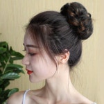 여자가발 붙임머리 풍성한 올림머리가발 8P 블랙+브라운 : 투디앤