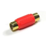 GG0385 RCA 연장 젠더 빨간색 - F/F 타입 RCA 케이블 연장젠더 신호 연장용 커넥터 연장잭 : 인천종합할인상사