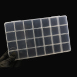 보석함 28개의 격자transparent 플라스틱 정리 상자 - 직사각형 귀걸이와 구슬 보관 투명한 공예품 전시 : 네미아