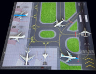 미니 공항 활주로 바닥 장난감 모형 고무 매트 비행장 비행기 항공기 미니활주로 공항도로 : 온오프24