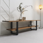 HJP15G 원목거실장 철제 선반 티비수납장 2100 : 히트가구