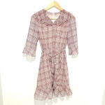 로엠 체크 프릴 원피스 85-95-160_S0594 : 마데인빈티지
