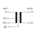 86345 MURR MTS 1 상 안전 변압기 P 250VA 입력 230/400VAC 출력 24VAC : 엘루인상사