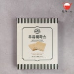 우유웨하스 아침미소목장 자유방목 제주기념품 제주 우유과자 밀크크림, 204g, 1개 : 휴먼거스