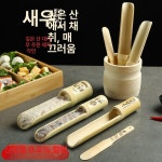 새우 볼 샤브샤브 스푼 18x2.5cm 슬립 숟가락 어 18x2.5cm 대나무 조각 : 양품도매점